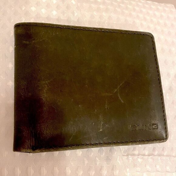 🌷 Alfred Sung🌷 Vintage Brown Leather Wallet - Picture 3 of 4